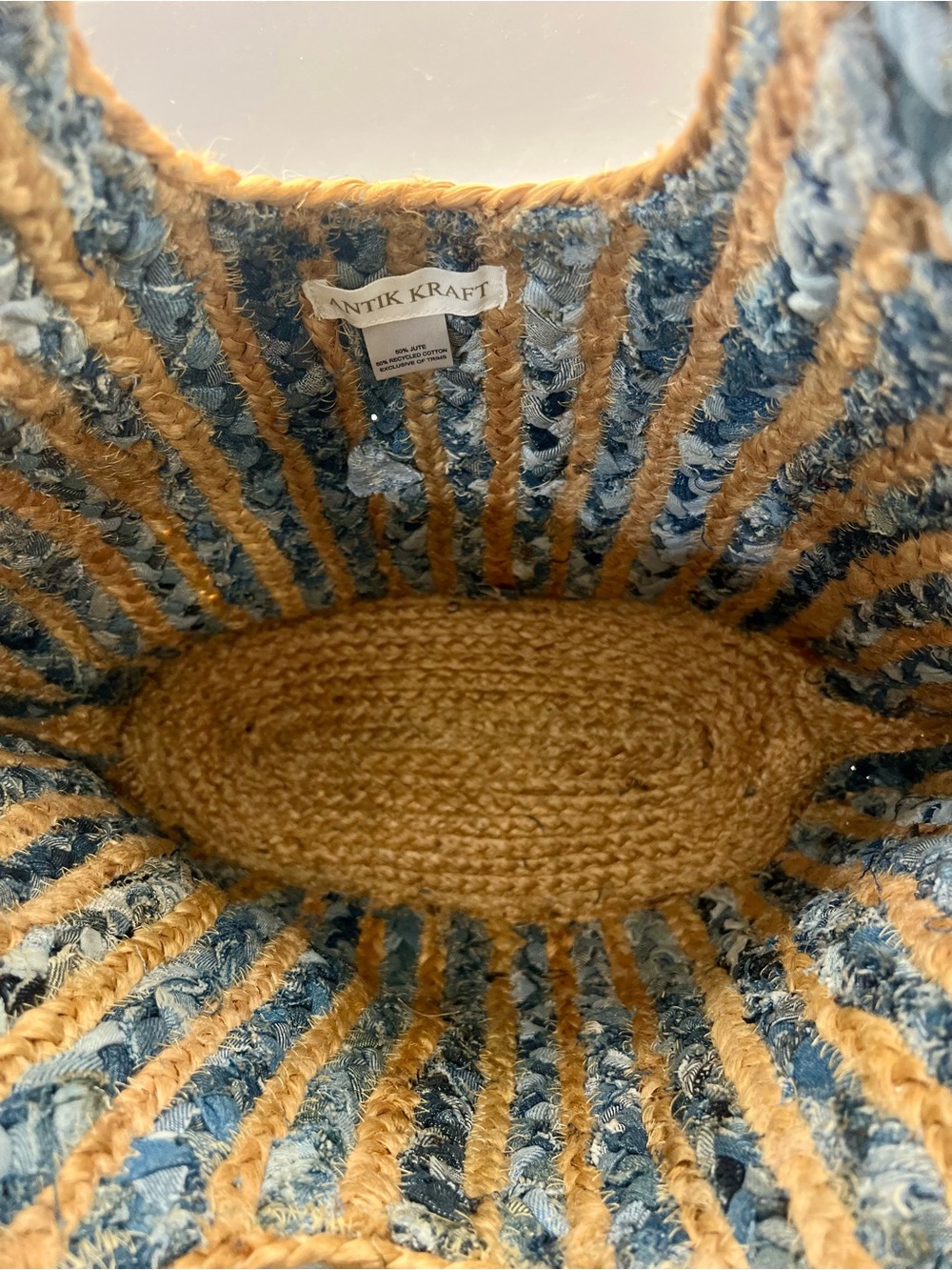 NWT Handwoven Nantucket Beach Tote | Coastal Resort Hobo Bag - Picture 6 of 8